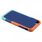 Wholesale Apple iPhone 6 4.7 Slim Tri Color Hybrid Case (Blue Orange)
